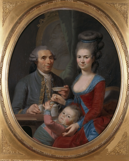 Portrait d'André Baréty, de sa nièce et de son petit neveu, vers 1785