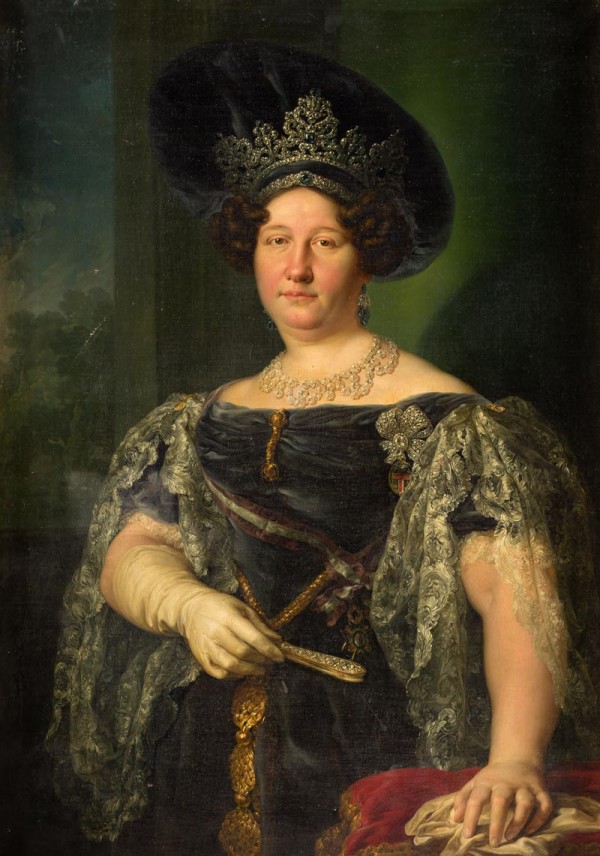 portrait de Marie Isabelle de Bourbon, Reine des deux Sicile.