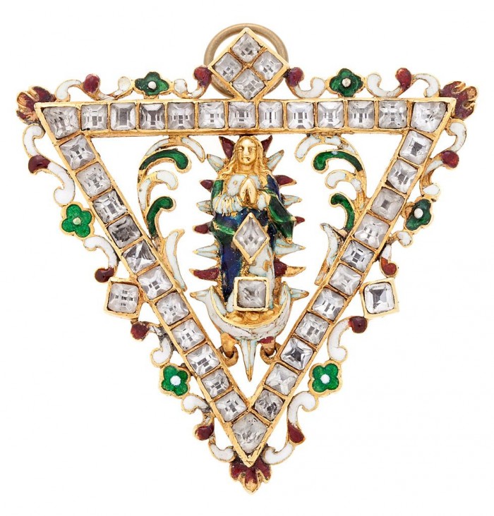 insigne de confrérie, Espagne, époque Renaissance. insigne de confrérie, Espagne, époque Renaissance.