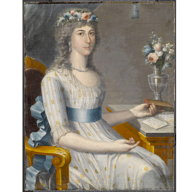 José Campeche (Porto Rico, 1751-1809). Doña María Gutiérrez de los Dolores del Mazo y Pérez, circa 1796. Huile sur toile, 34 x 25 po (86 x 64 cm). Brooklyn Museum