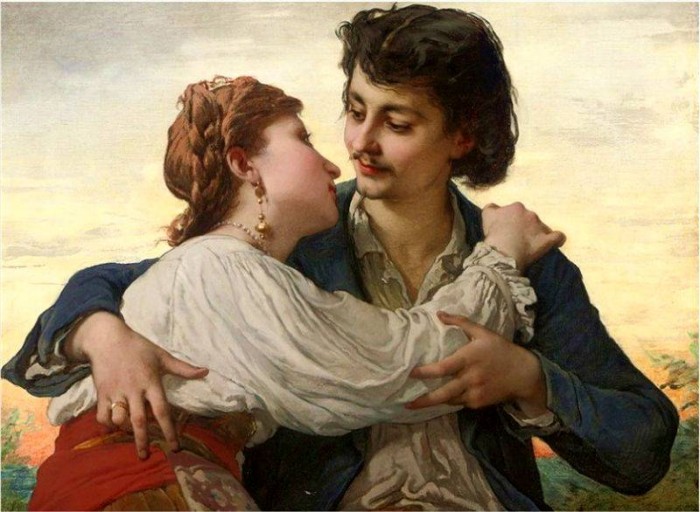 Adélaïde Salles-Wagner (1825-1890), couple d'amoureux.