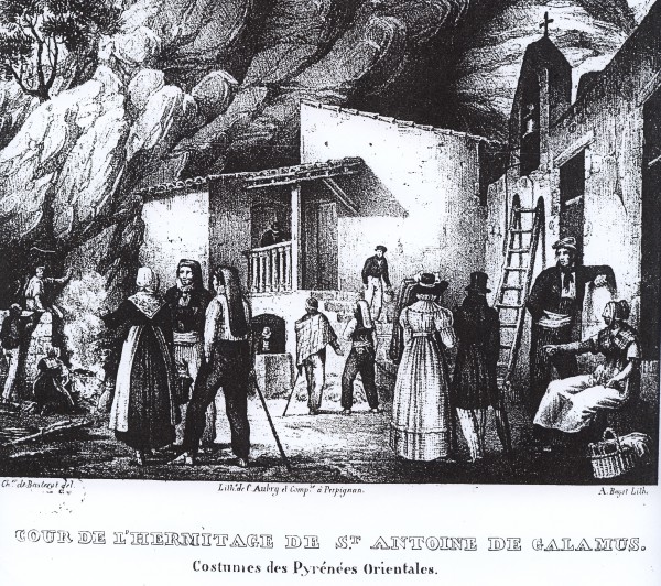 Ermitage de Galamus, 1829.