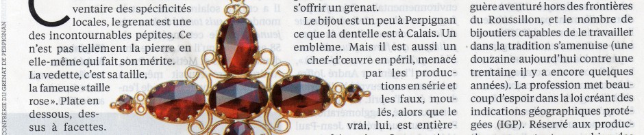 Le Nouvel Observateur et l'Indication Géographique du bijou en Grenat de Perpignan
