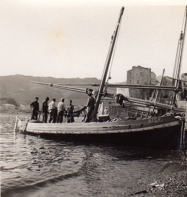 Collioure, pécheurs dans les années 1930.