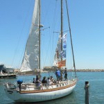 Le bateau au départ de saint-Cyprien pour Marseille.