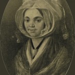 Portrait de femme en costume et bijoux languedociens.