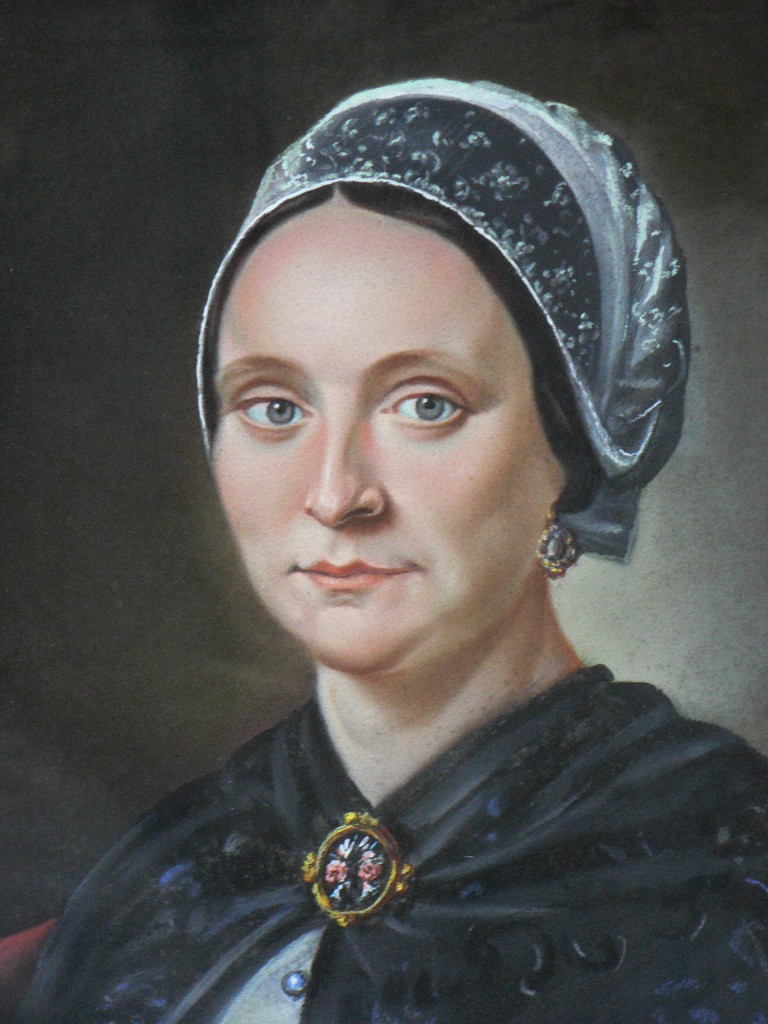 Portrait de femme en coiffe catalane, vers 1850.