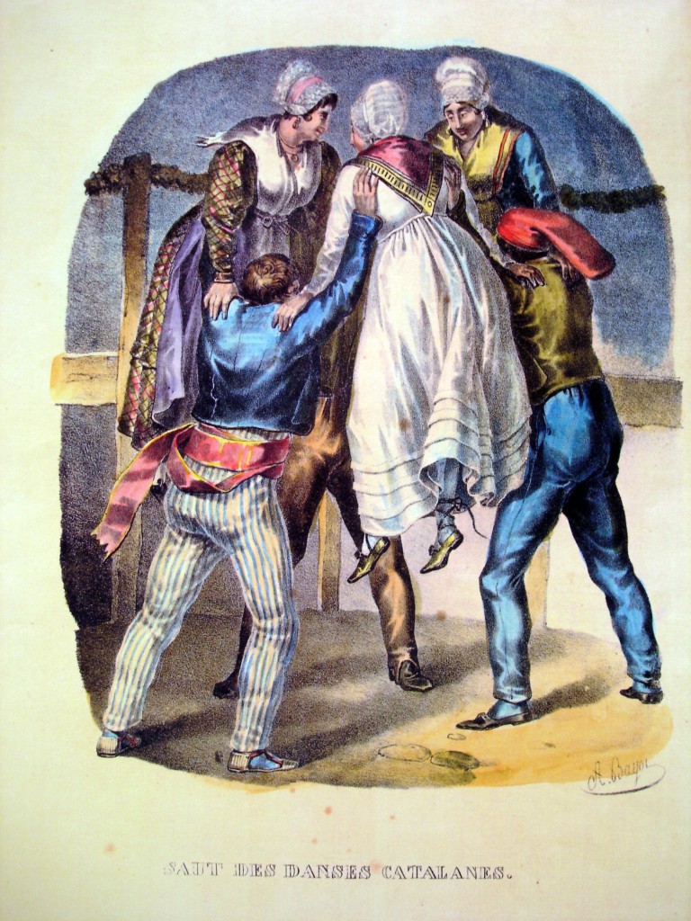 danses catalanes en 1830, la pleine apogée du costume traditionel catalan