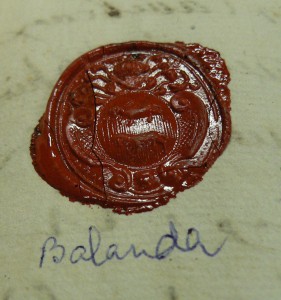 blason de M. de Balanda