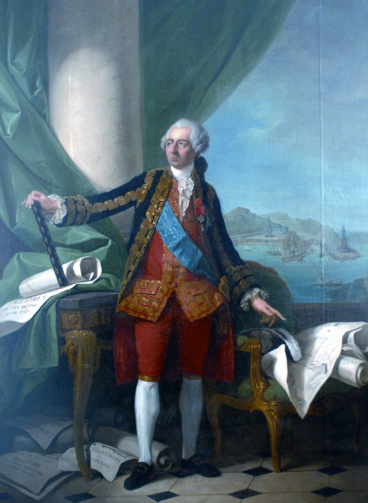 Le Comte de Mailly en 1781, avec en fond le Port-Vendres. Musée Hyacinthe Rigaud, Perpignan.