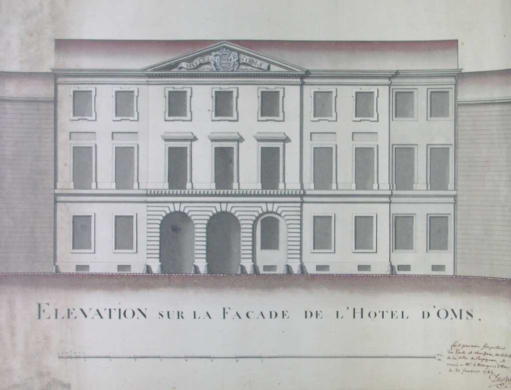Projet de Façade pour l'hotel d'Oms, Perpignan Projet de Façade pour l'hotel d'Oms, Perpignan