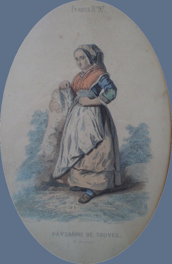 Femme d'Auvergne portant le serre-malice