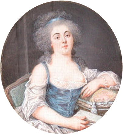 Bathilde d'Orléans, mère du duc d'Enghien, miniature