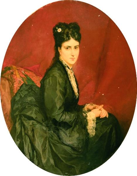 Portrait de Madame Léonce Berthomieu par Benjamin Constant. Portrait de Madame Léonce Berthomieu par Benjamin Constant.