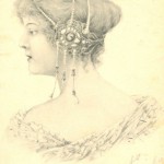 Bijoux et cartes postales Art nouveau