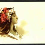 Bijoux et cartes postales Art nouveau