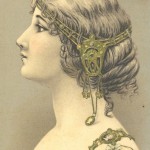 Bijoux et cartes postales Art nouveau