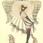 Bijoux et cartes postales Art nouveau