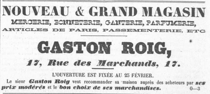 Le Roussillon 1872 modes