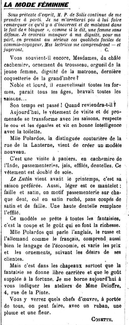 Décembre 1913 LE CRI CATALAN