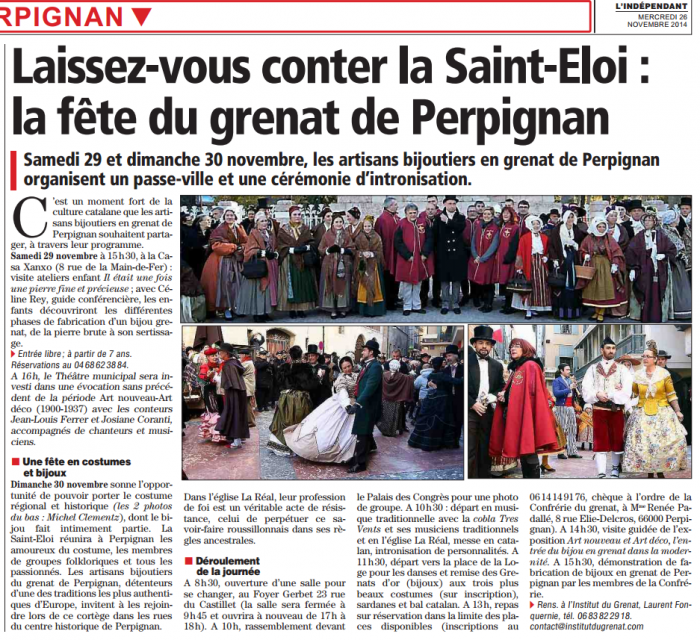 2014-11-26 01. L'Independant SAINT ELOI Perpignan 2014