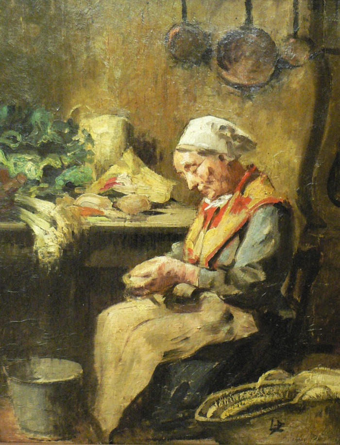 Louis DELFAU, Catalane à la cuisine.