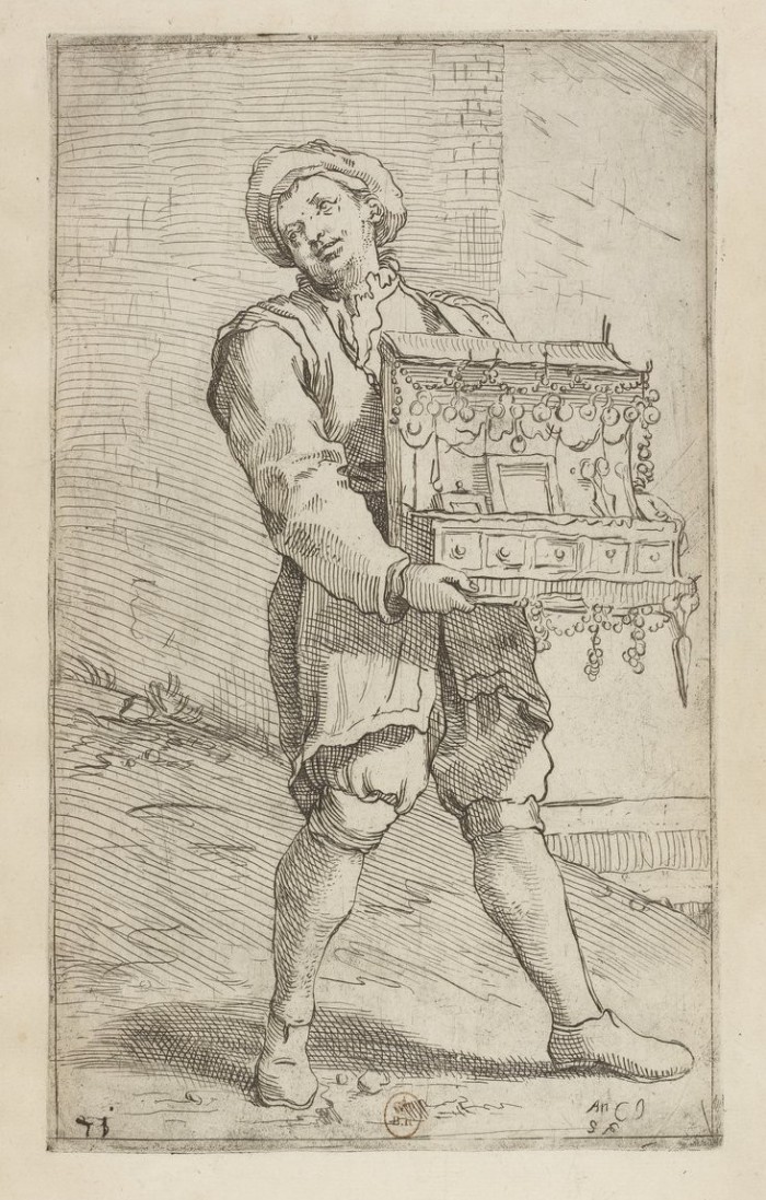 Carracci, Annibale (1560-1609) marchand d edijoux et ciseaux