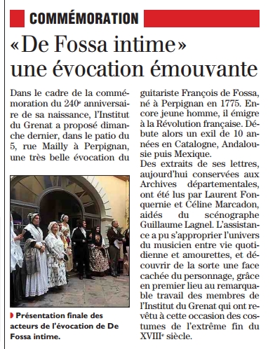 L'Indépendant dimanche 18 octobre 2015.