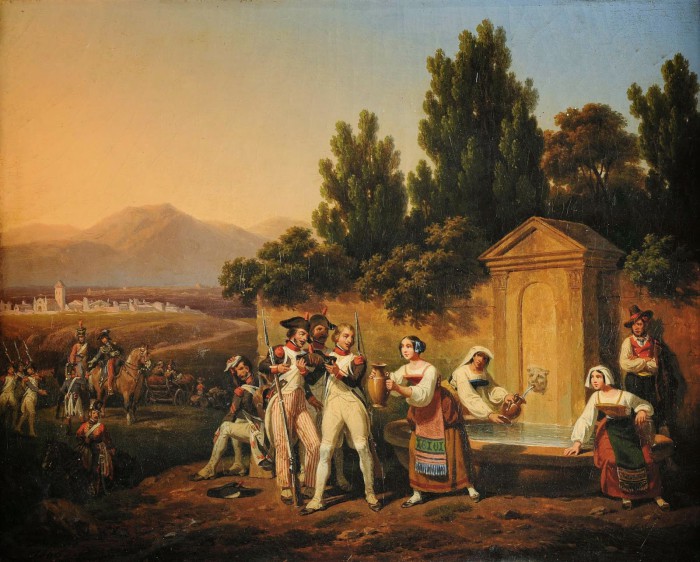 Hippolyte Lecomte - Napoleon's Troops in the Lazio Countryside 1846