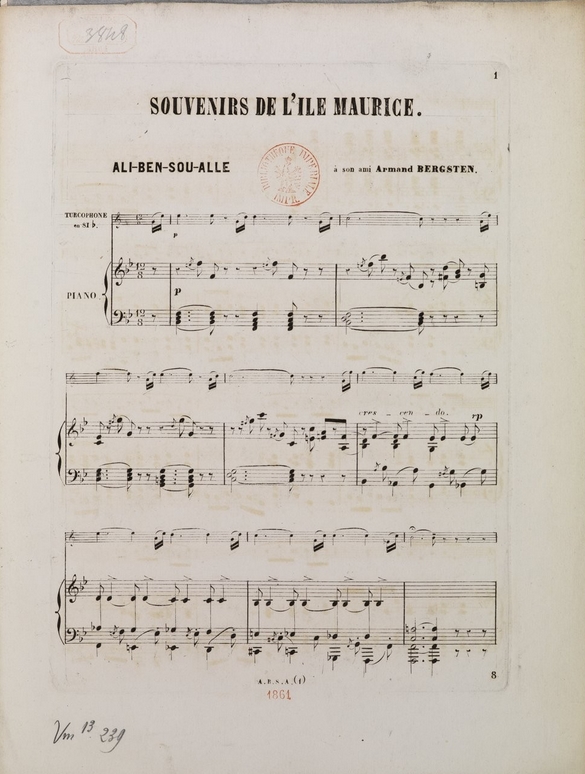 Composition d'Ali Ben Sou Alle (1824-1899)