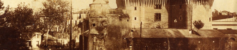 Le Castillet vers 1870, Perpignan.