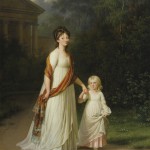 MARIE-SOPHIE-FREDERIKKE, PRINCESSE DE DANEMARK ET DE NORVÈGE AVEC SA FILLE,