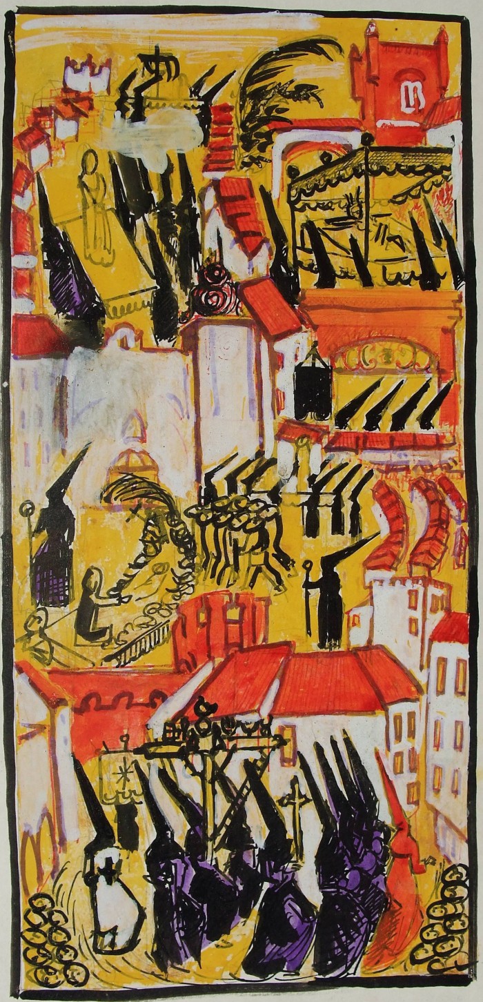 La Sanch. 1954, dessin et aquarelle