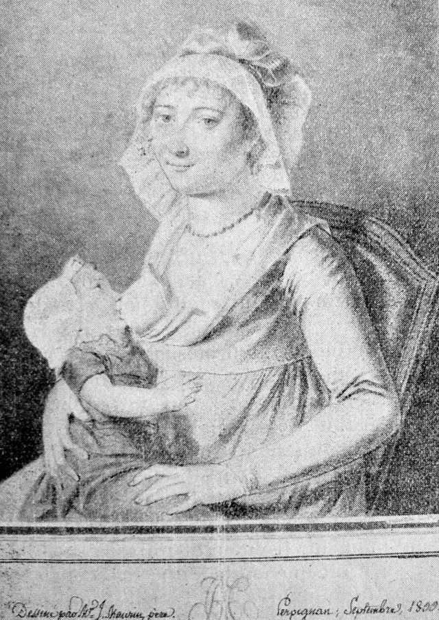 jeune femme allaitant par Maurin, 1800.