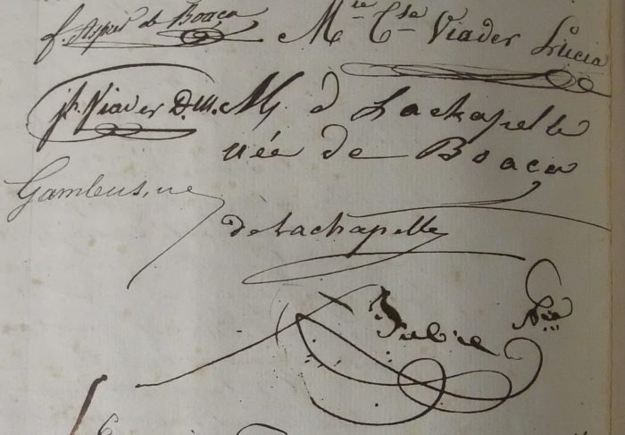 Signatures au bas de l'acte de vente de l'immeuble. 